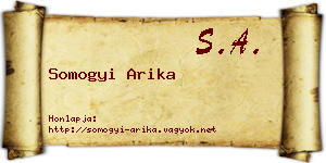 Somogyi Arika névjegykártya